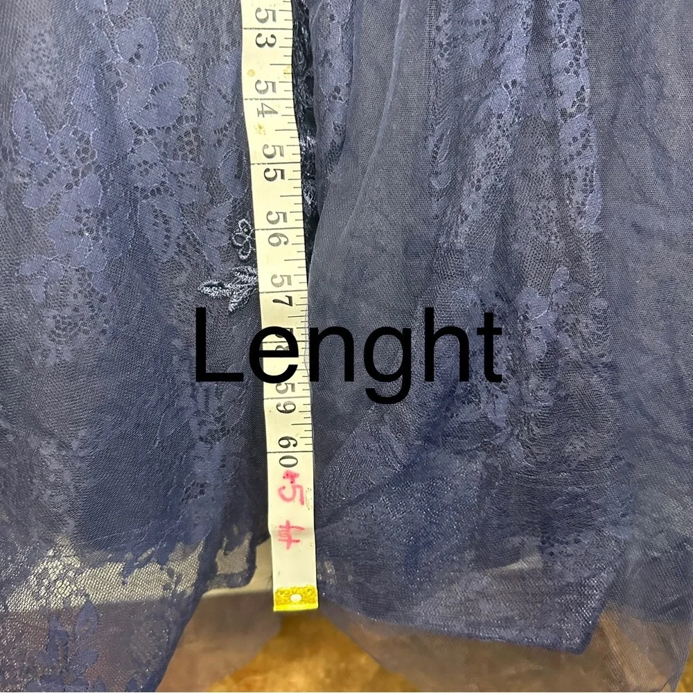La Femme Navy Blue Sz12 Mermaid Gown - Picture 10 of 13